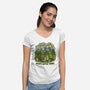 Happy Little Trees-womens v-neck tee-kg07