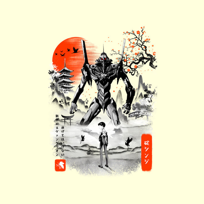 Shinji Ikari Eva 01 Ink-none adjustable tote bag-bellahoang