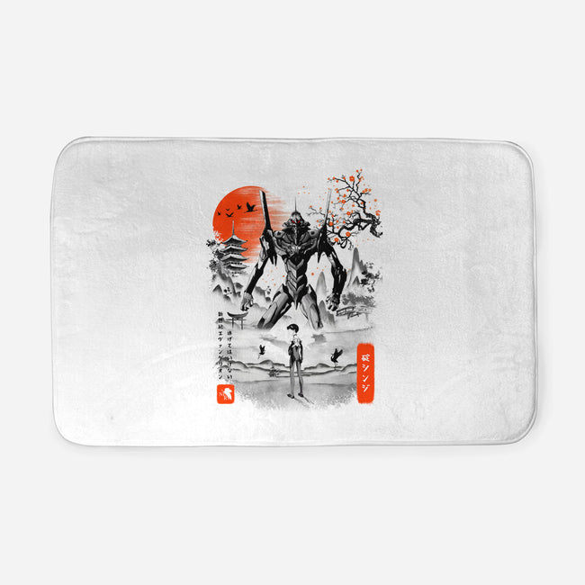 Shinji Ikari Eva 01 Ink-none memory foam bath mat-bellahoang