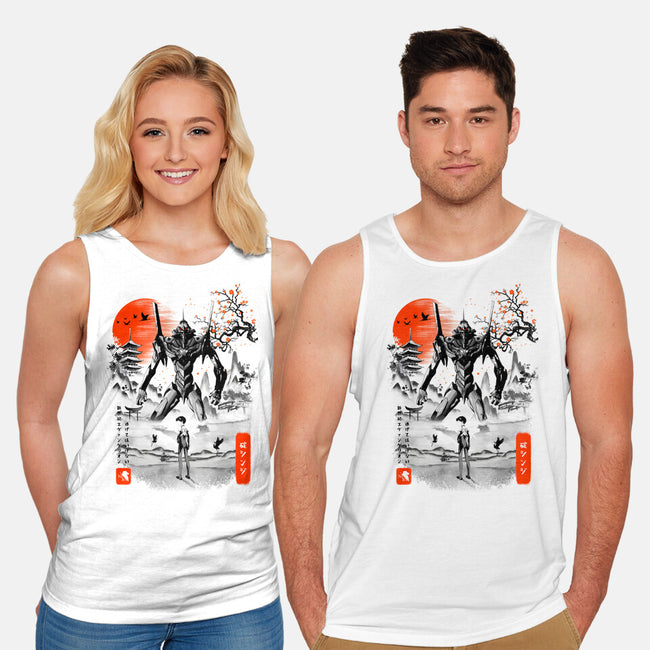 Shinji Ikari Eva 01 Ink-unisex basic tank-bellahoang
