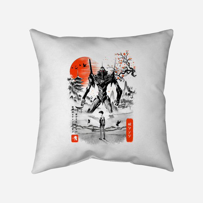 Shinji Ikari Eva 01 Ink-none removable cover w insert throw pillow-bellahoang