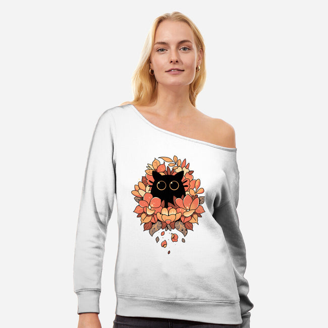 Feline Spy-womens off shoulder sweatshirt-Snouleaf