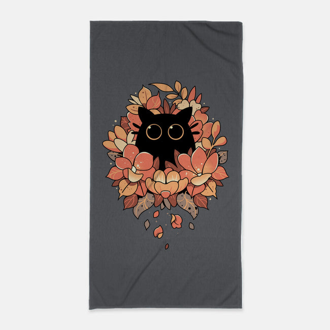 Feline Spy-none beach towel-Snouleaf