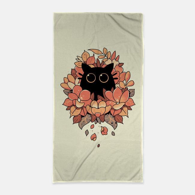 Feline Spy-none beach towel-Snouleaf