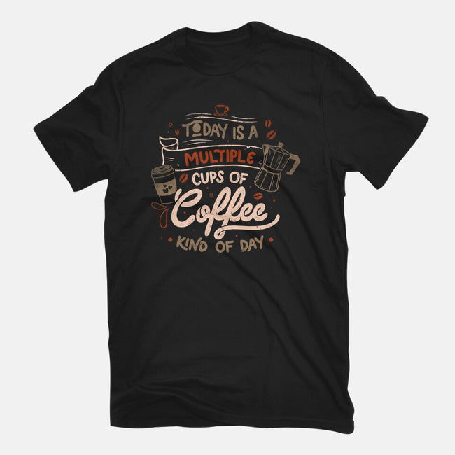 Multiple Cups Of Coffee-womens fitted tee-eduely