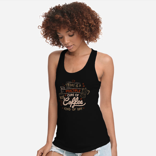 Multiple Cups Of Coffee-womens racerback tank-eduely