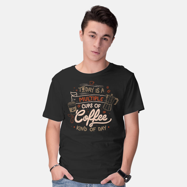 Multiple Cups Of Coffee-mens basic tee-eduely