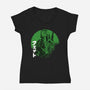 Green Sun Fett-womens v-neck tee-DrMonekers