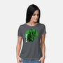 Green Sun Fett-womens basic tee-DrMonekers