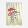 Jazzy Pizza-none polyester shower curtain-Aljure!