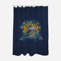 Samurai King-none polyester shower curtain-turborat14