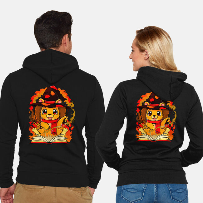 Wizard Lion-unisex zip-up sweatshirt-Vallina84