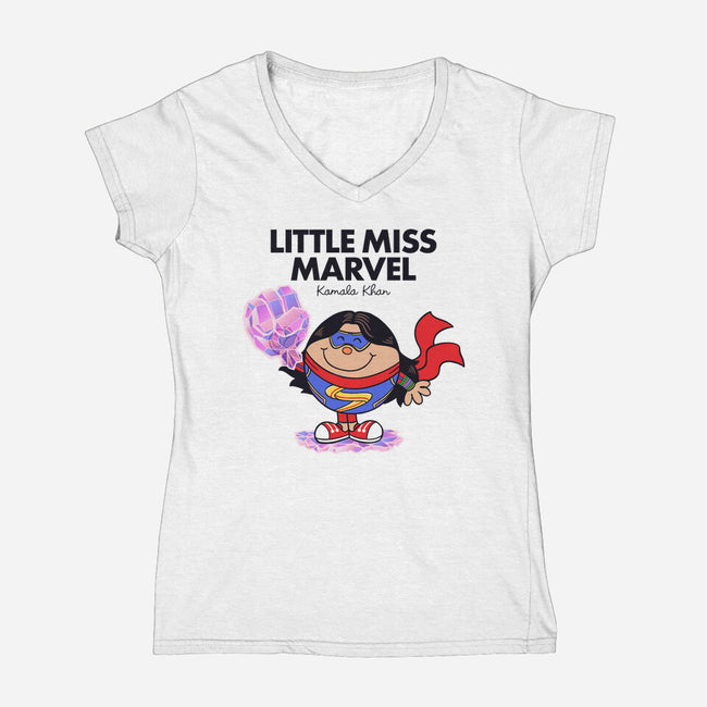Little Miss Marvel-womens v-neck tee-yellovvjumpsuit