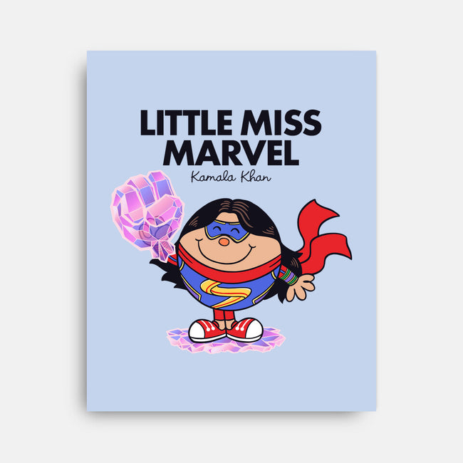 Little Miss Marvel-none stretched canvas-yellovvjumpsuit