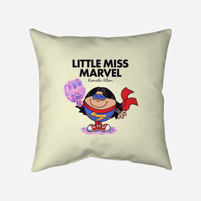 Little Miss Marvel-none removable cover w insert throw pillow-yellovvjumpsuit