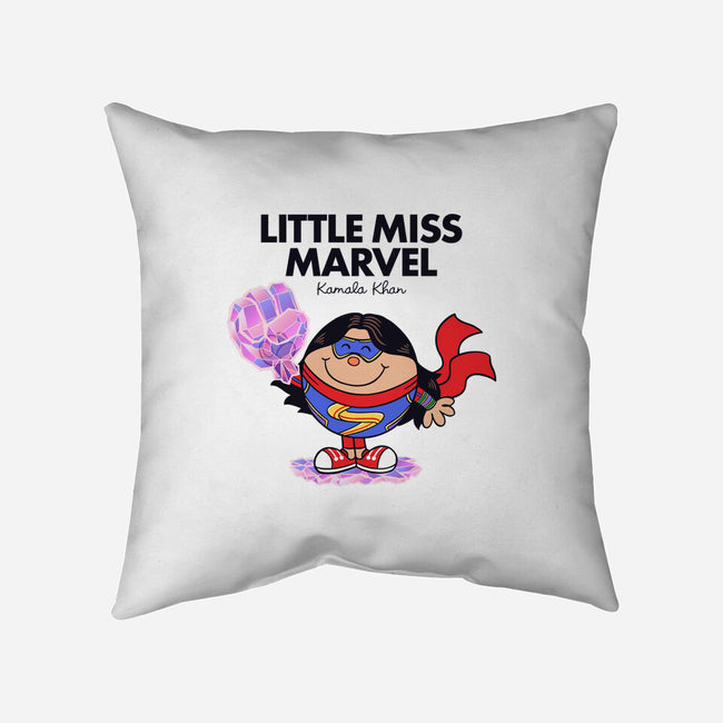 Little Miss Marvel-none removable cover w insert throw pillow-yellovvjumpsuit