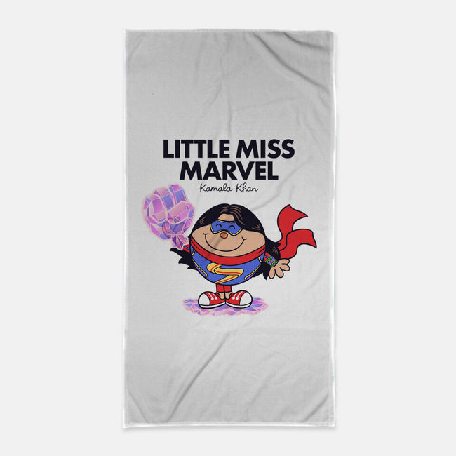 Little Miss Marvel-none beach towel-yellovvjumpsuit