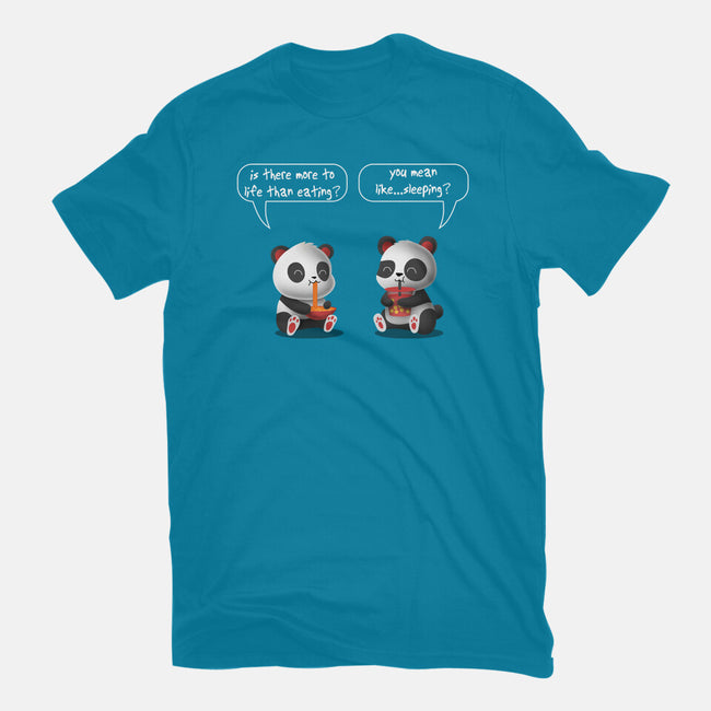 Pandas Life-womens basic tee-erion_designs