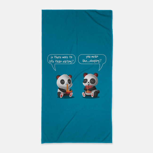 Pandas Life-none beach towel-erion_designs