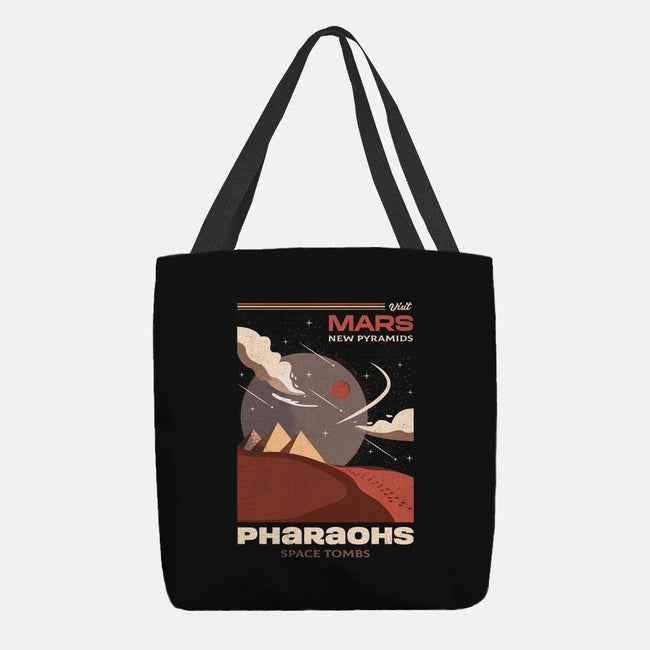 Visit Mars Pyramids-none basic tote bag-Logozaste