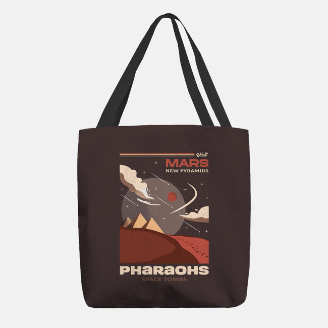 Visit Mars Pyramids-none basic tote bag-Logozaste