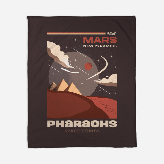 Visit Mars Pyramids-none fleece blanket-Logozaste