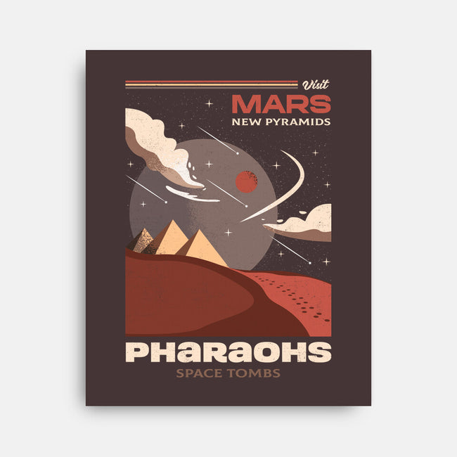 Visit Mars Pyramids-none stretched canvas-Logozaste