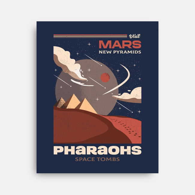 Visit Mars Pyramids-none stretched canvas-Logozaste