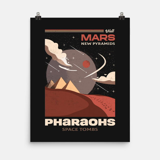 Visit Mars Pyramids-none matte poster-Logozaste