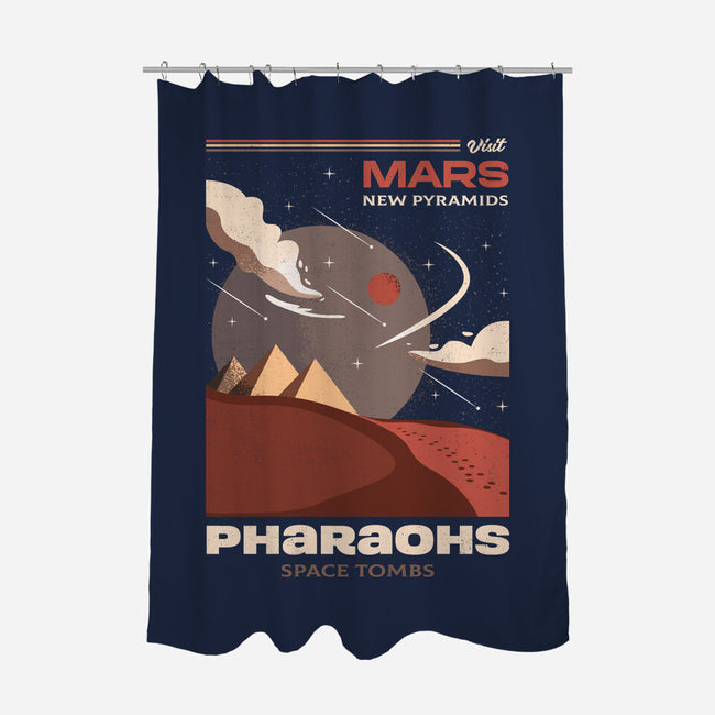 Visit Mars Pyramids-none polyester shower curtain-Logozaste