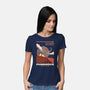 Visit Mars Pyramids-womens basic tee-Logozaste