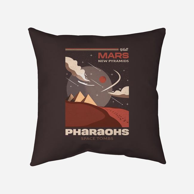 Visit Mars Pyramids-none removable cover throw pillow-Logozaste