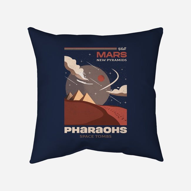 Visit Mars Pyramids-none removable cover throw pillow-Logozaste