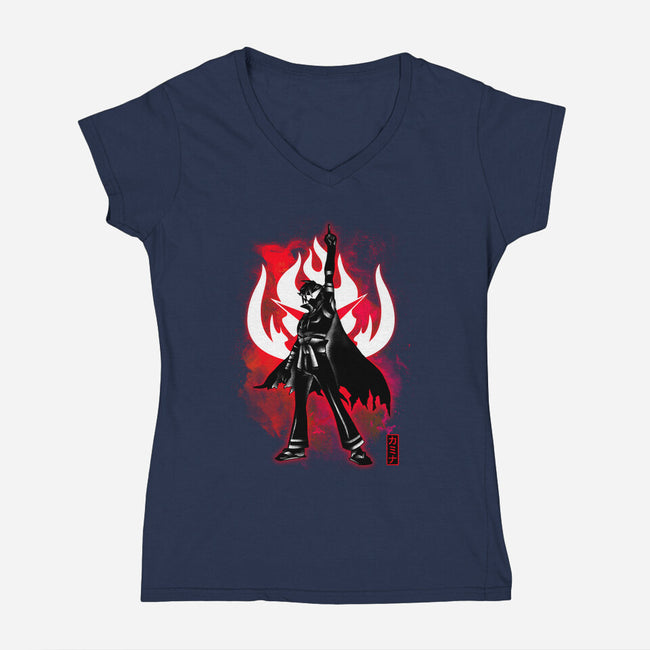 Cosmic Fight-womens v-neck tee-fanfreak1