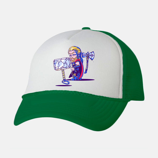 Distracted God-unisex trucker hat-estudiofitas
