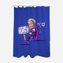 Distracted God-none polyester shower curtain-estudiofitas