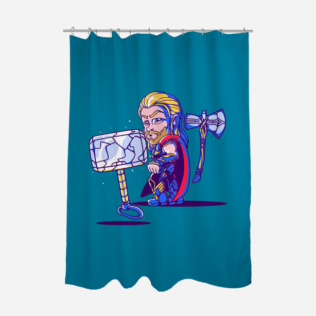 Distracted God-none polyester shower curtain-estudiofitas