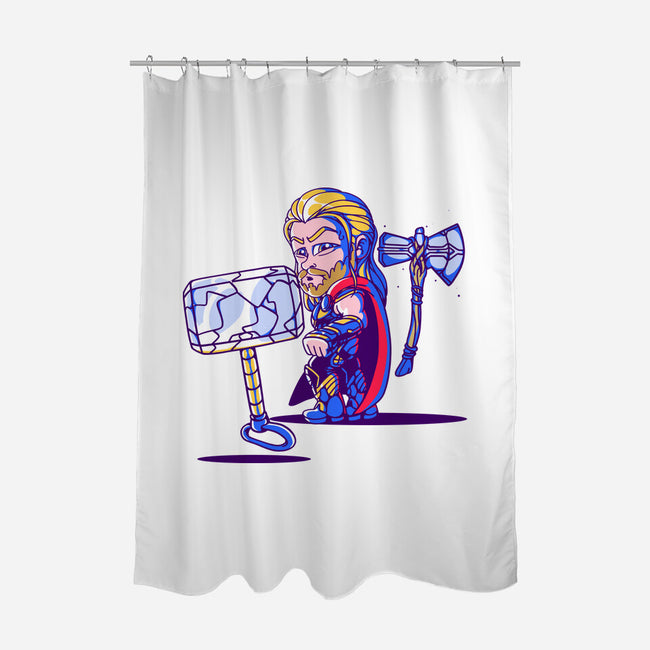 Distracted God-none polyester shower curtain-estudiofitas