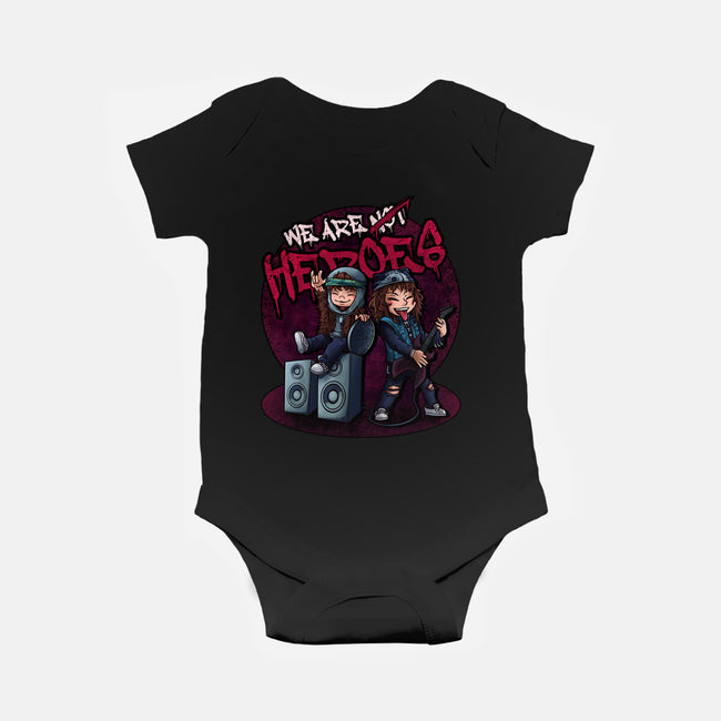 We Are Heroes-baby basic onesie-Conjura Geek