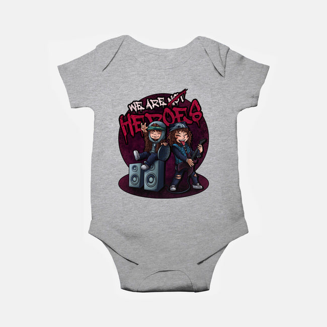 We Are Heroes-baby basic onesie-Conjura Geek