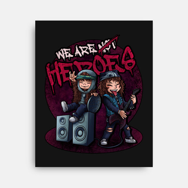 We Are Heroes-none stretched canvas-Conjura Geek