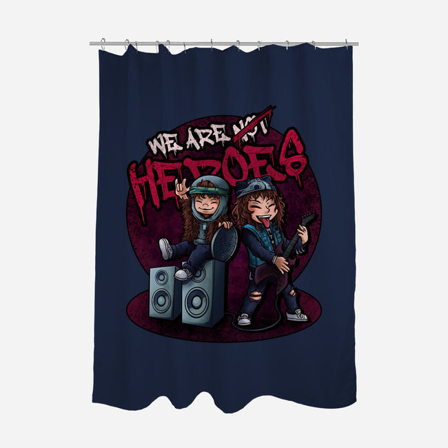 We Are Heroes-none polyester shower curtain-Conjura Geek