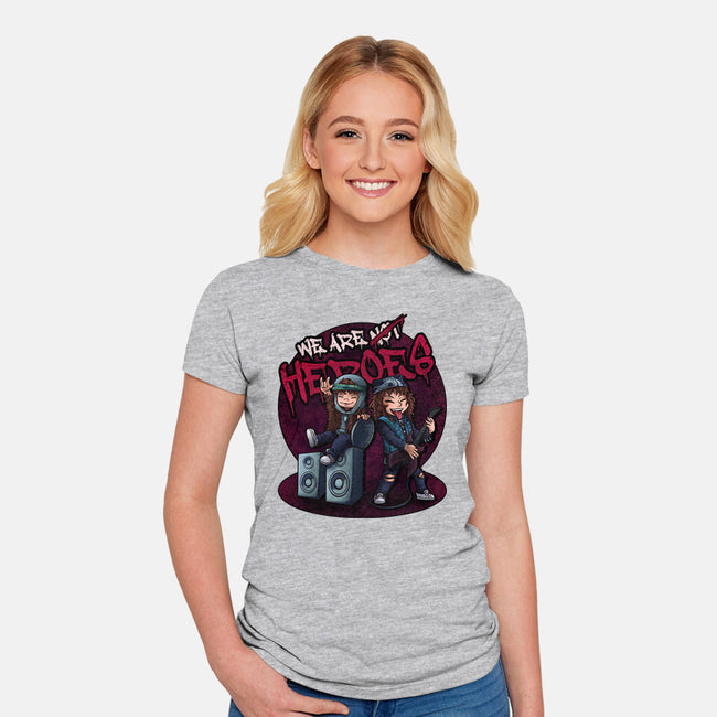 We Are Heroes-womens fitted tee-Conjura Geek