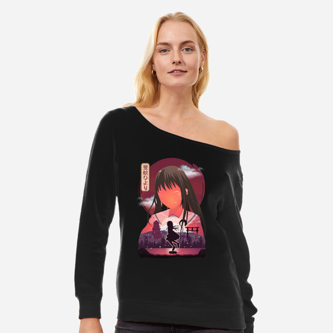 Hiyori-womens off shoulder sweatshirt-sacca