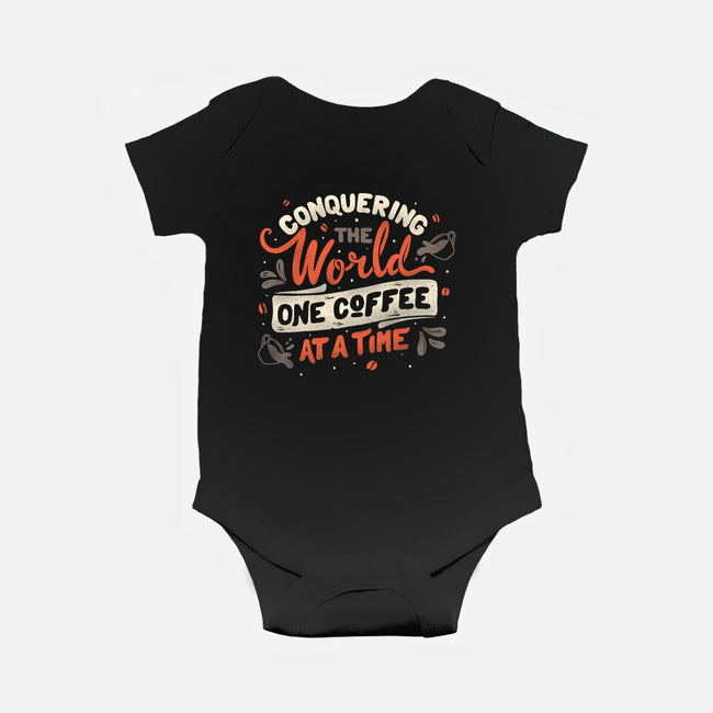 One Coffee At A Time-baby basic onesie-tobefonseca