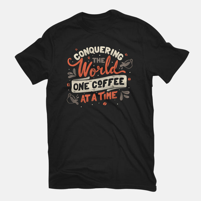 One Coffee At A Time-womens basic tee-tobefonseca