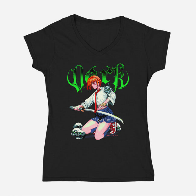 Dark Soul Assassin-womens v-neck tee-heydale