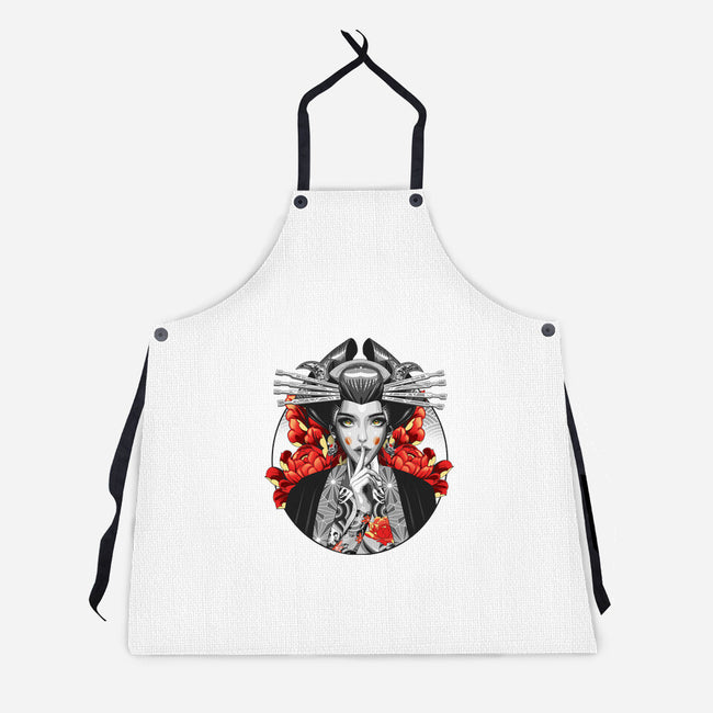 Irezumi Geisha-unisex kitchen apron-heydale