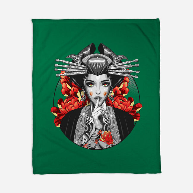 Irezumi Geisha-none fleece blanket-heydale