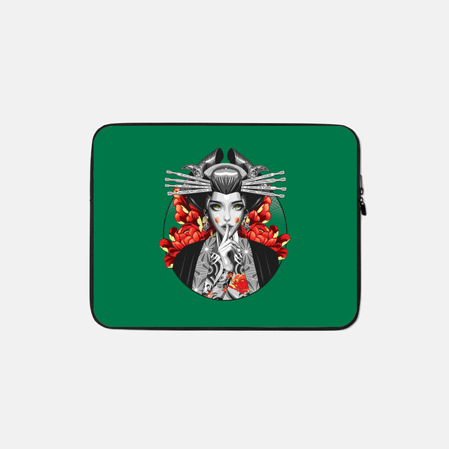 Irezumi Geisha-none zippered laptop sleeve-heydale